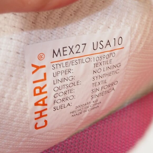 Charly Walking Relax Dama Sneakers Women's 10 White / Pink 1059070 - Picture 10 of 11